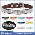 Elegant Rhinestone Leather Pet Collar-My Little Pet