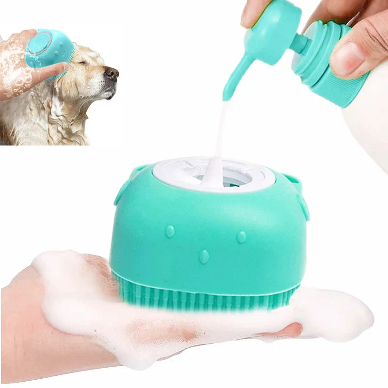 Soft Silicone Pet Bathing Brush - Massager for Dogs and Cats, Bathing Comb, Grooming and Cleaning Supplies - My Little Pet