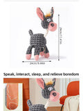Durable Donkey-Shaped Dog Toy with Squeaker for Dental Health and Interactive Play-My Little Pet