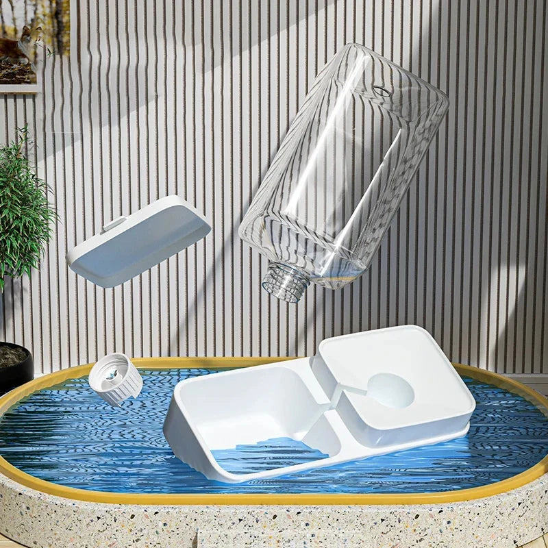 Automatic Dog & Cat Feeder – Transparent Pet Food and Water Dispenser with Storage Container - My Little Pet