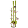 Adjustable Floor-to-Ceiling Cactus Cat Tree - Tall Activity Tower with Condo & Hammocks-My Little Pet