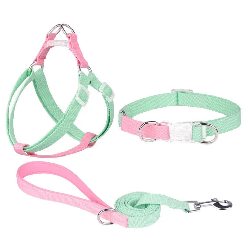 Adjustable Dog Harness and Leash Set for All Breeds-My Little Pet