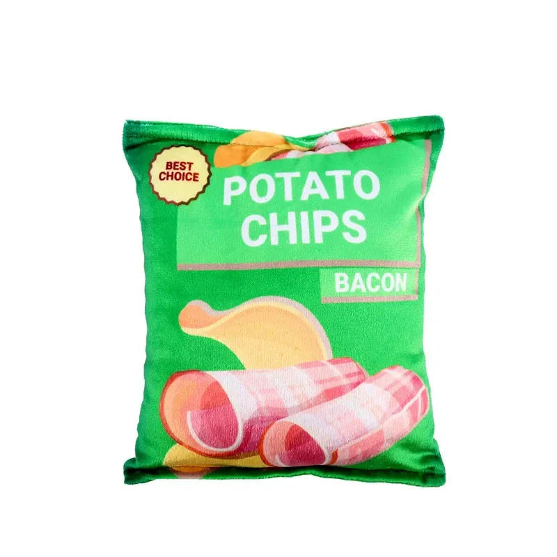 Crunchy Crisps Plush Dog Toys with Squeaker for Small to Medium Pets-My Little Pet