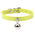 Customizable PU Leather Cat Collar with Bell and Engraving Options-My Little Pet