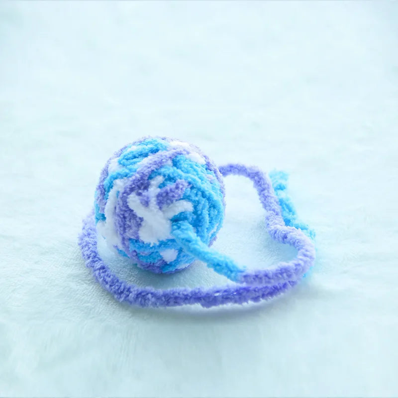 Colorful Yarn Ball Cat Toy with Sounding Bell-My Little Pet