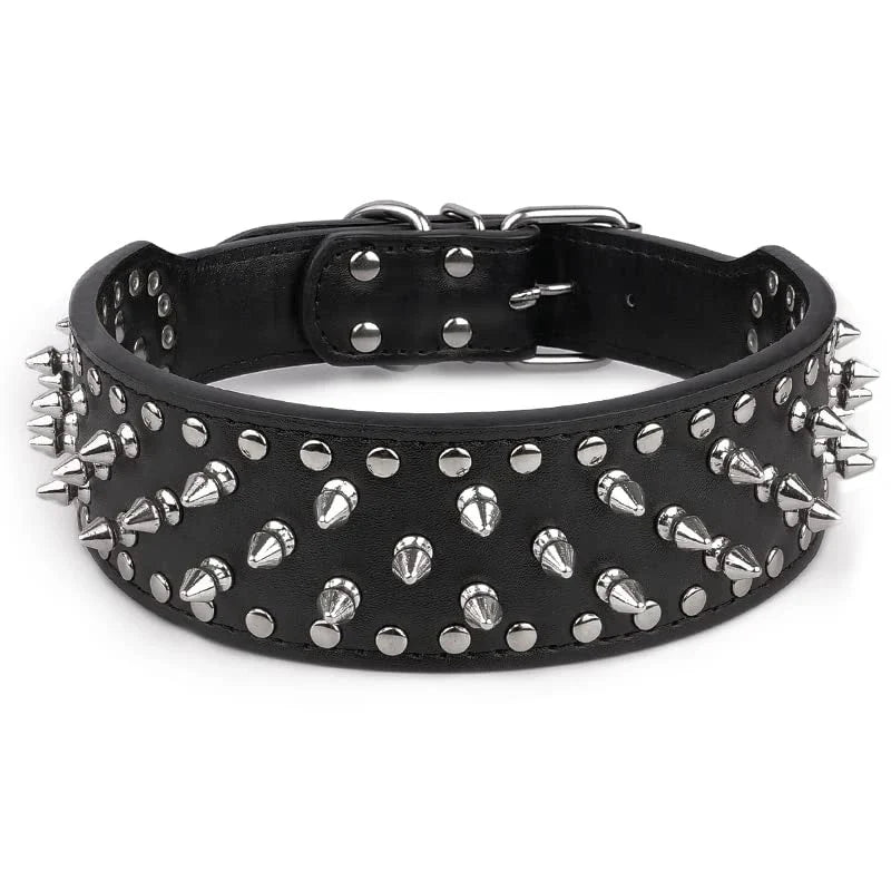 Adjustable Spiked Dog Collar for Small to Medium Dogs - Anti-Bite, Studded Design-My Little Pet