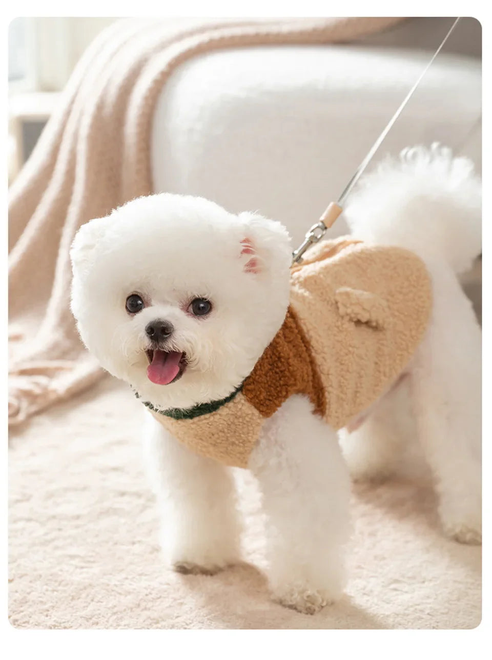 Cozy Brown Pet Jacket for Dogs - Autumn & Winter Wear-My Little Pet