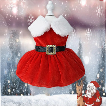 Festive Christmas Dress for Small Dogs and Cats-My Little Pet