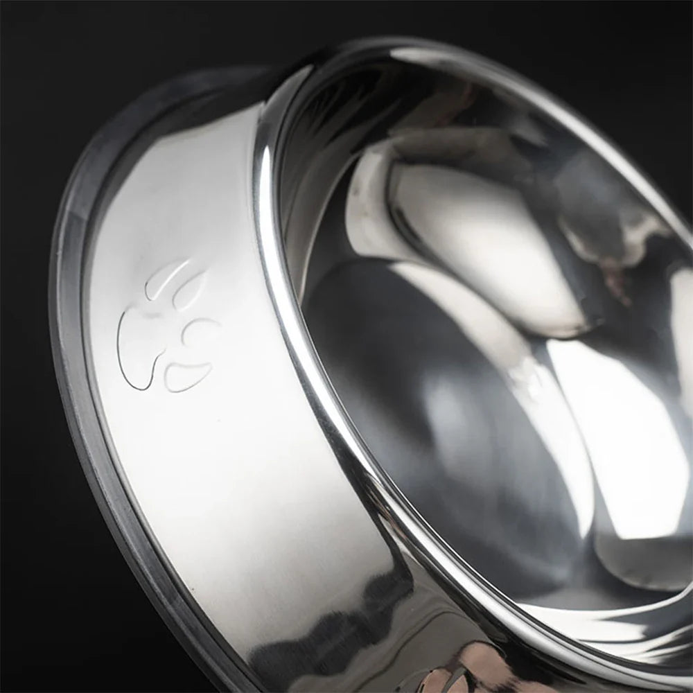 Premium Stainless Steel Pet Food Bowl with Non-Slip Rubber Base-My Little Pet