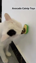 Avocado-Shaped Catnip Toy with Wooden Features for Dental Health-My Little Pet
