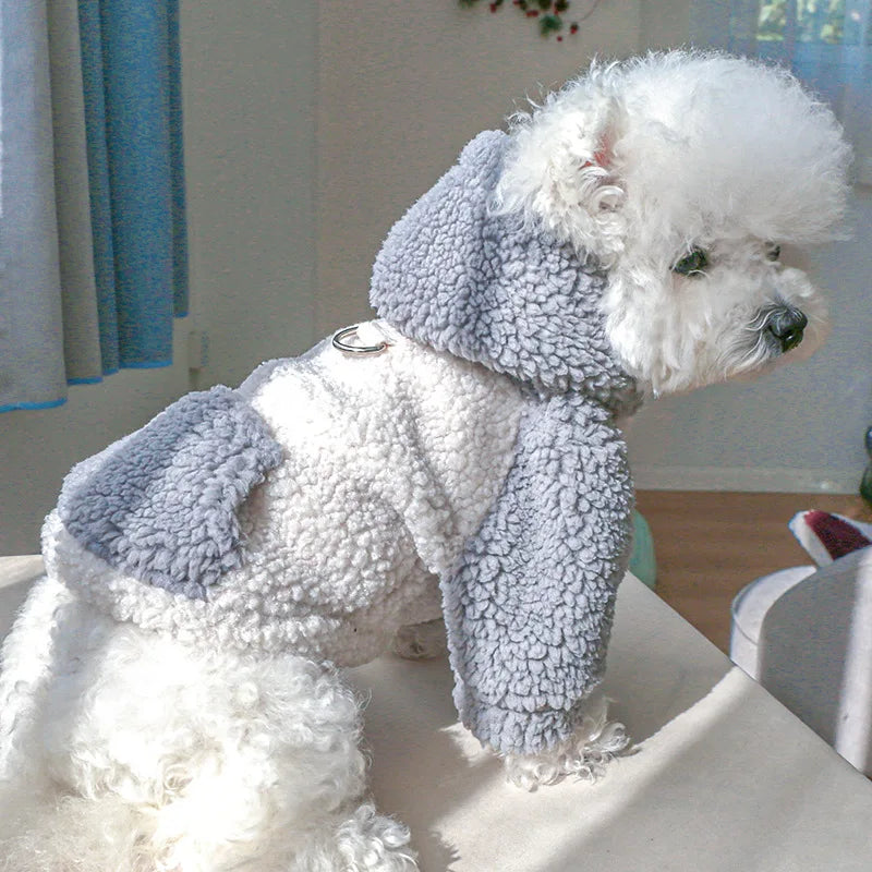 Cozy Berber Fleece Hooded Sweater for Small Dogs-My Little Pet