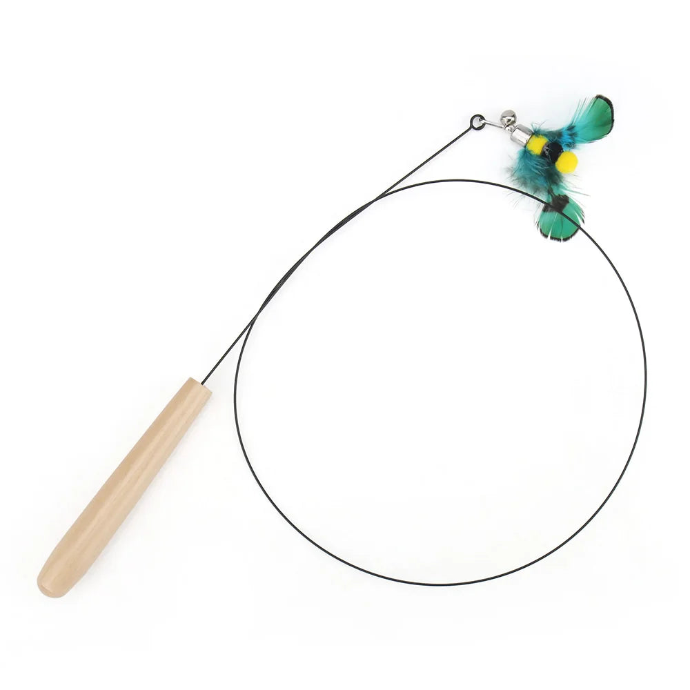 6-Piece Mixed Simulation Insect Cat Teaser Toy Set with Feather Replacements-My Little Pet