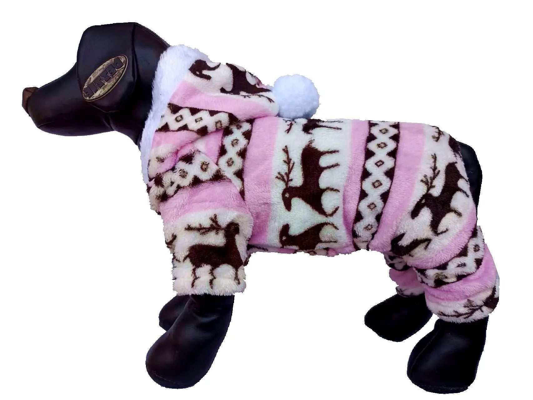 Winter Plush Dog Jumpsuit - Cozy Pet Pajamas for Small to Medium Dogs and Cats-My Little Pet