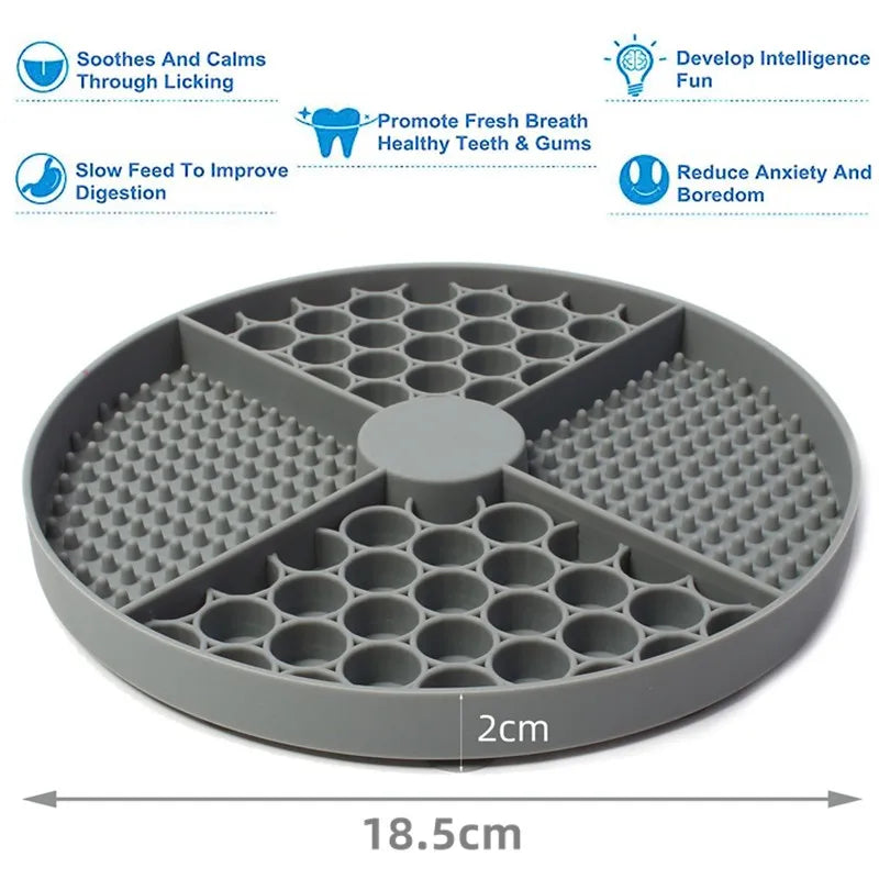 Silicone Licking Mat for Pets with Suction Cups - Slow Feeder for Anxiety Relief-My Little Pet