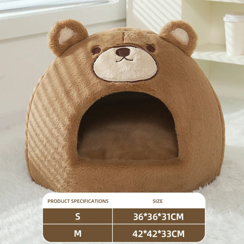 Soft Cat House for Winter Warmth-My Little Pet