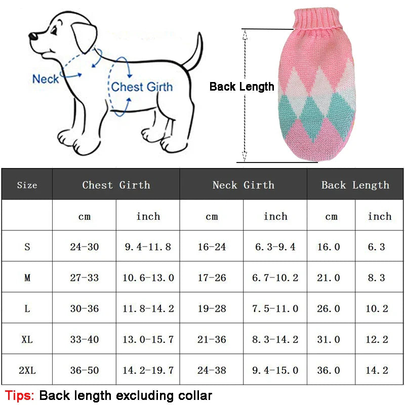 Classic Knit Sweater for Small to Medium Dogs-My Little Pet