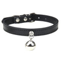 Customizable PU Leather Cat Collar with Bell and Engraving Options-My Little Pet
