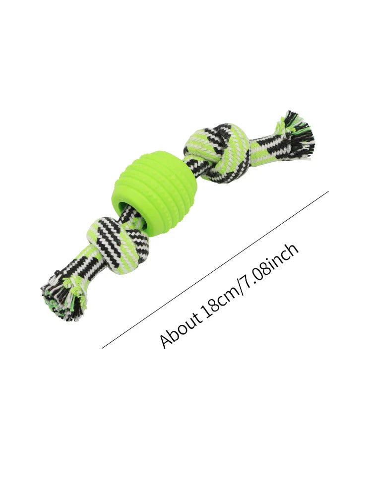 Cotton Rope Double Knot Ball Dog Toy – Bite-Resistant Tooth Cleaning Toy-My Little Pet