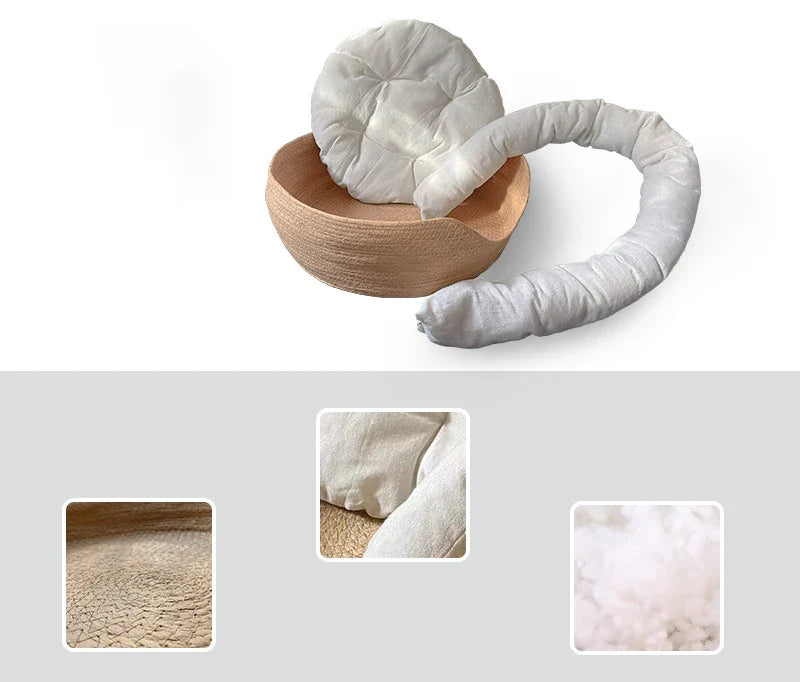 Handmade Bamboo Weaving Pet Bed for Cats-My Little Pet
