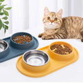 Anti-Choking Pet Feeding Bowl with Dual Stainless Steel & Silicone Design-My Little Pet