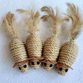 Durable Sisal Cat Toy Mice, Interactive Plush Kitten Toys, 1-4 Piece Set-My Little Pet