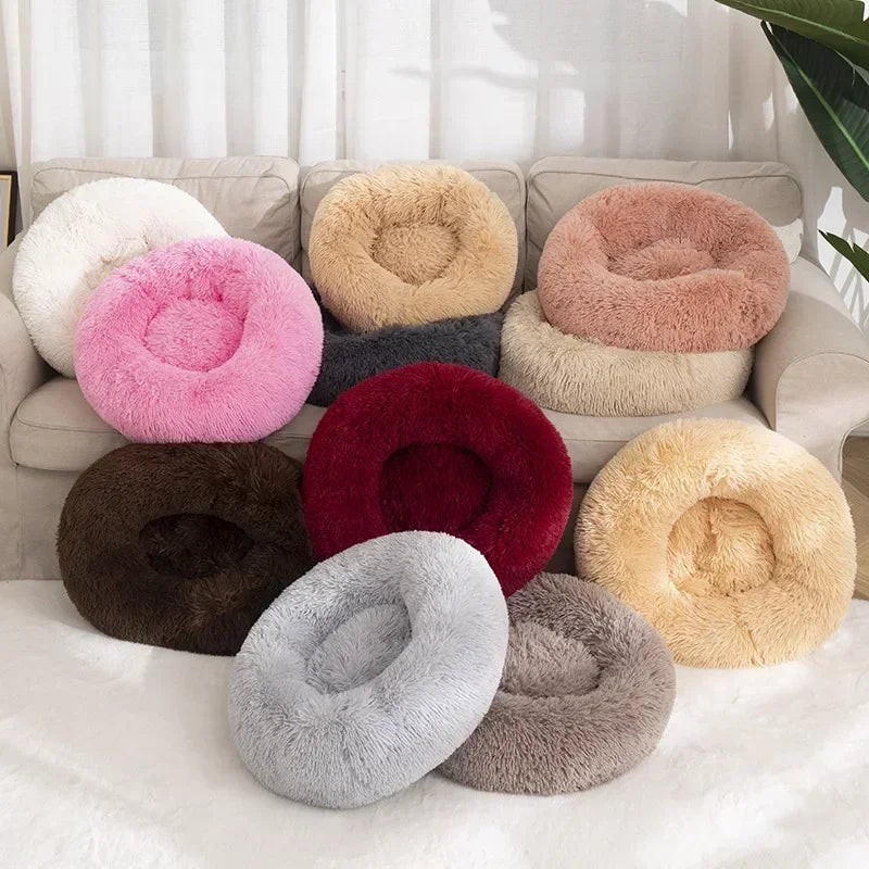 Cozy Donut Bed for Cats and Dogs – Soft and Warm Winter Cushion Sofa for Pets-My Little Pet