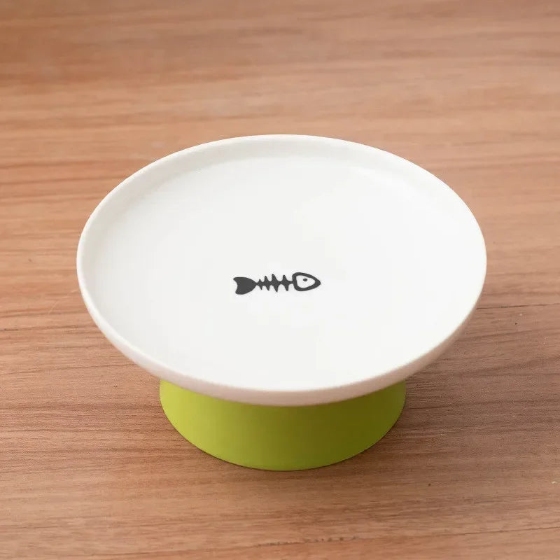 Elevated Ceramic Cat Bowl - Stylish Pet Food and Water Dish-My Little Pet