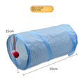 Grey Cat Toy Tunnel with Scratching and Play Features-My Little Pet