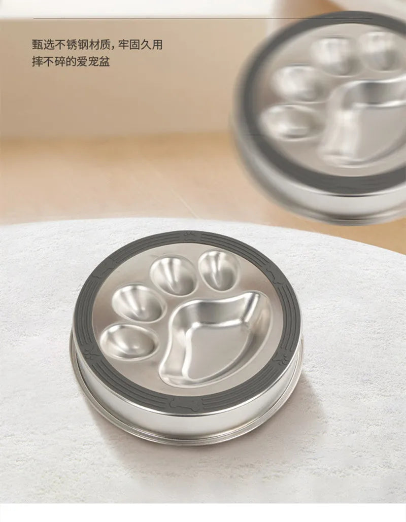 Anti-Choking Slow Feeder Dog Bowl in Stainless Steel-My Little Pet