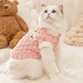 Warm Winter Pet Jacket with Cartoon Bear Design for Cats and Small Dogs-My Little Pet
