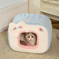Cozy Cat Bed - Soft Velvet Pet House with Breathable Comfort Cushion-My Little Pet