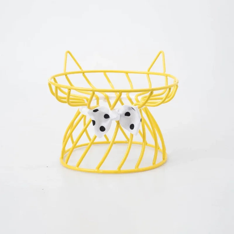 Elevated Ceramic Cat Bowl with High-Foot Design and Neck Guard-My Little Pet