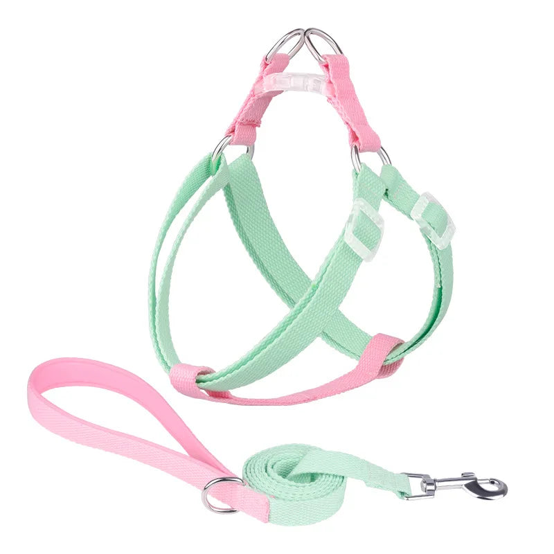 Adjustable Dog Harness and Leash Set for All Breeds-My Little Pet