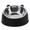 Non-Slip Cat Bowl with Stainless Steel Insert – Cute Ear Design-My Little Pet
