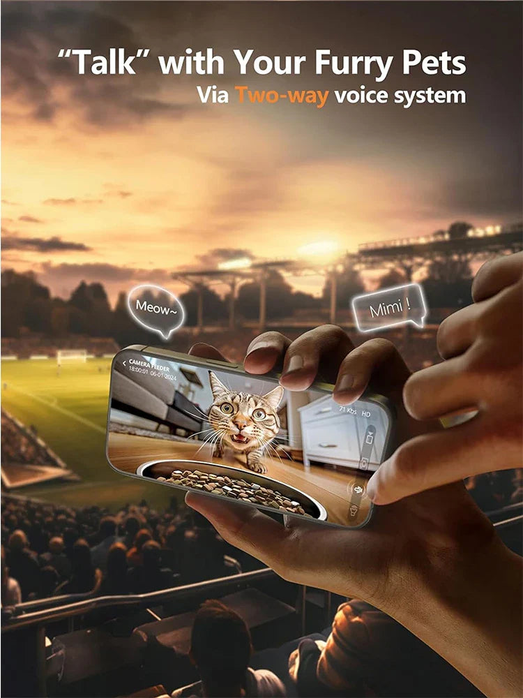 Furpipi 8L Smart Automatic Cat and Dog Feeder with HD Camera-My Little Pet