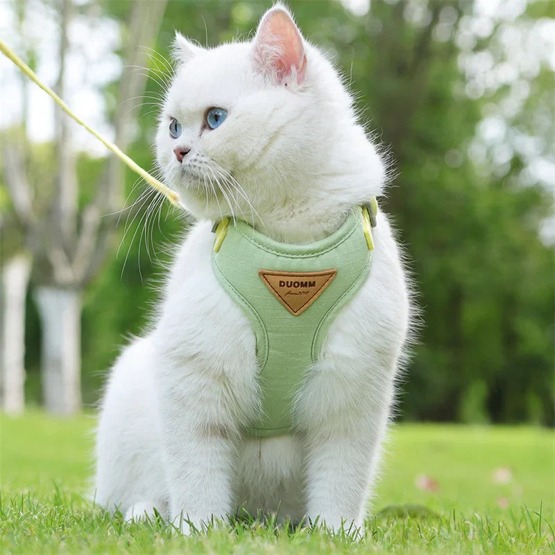 Fashionable Cat and Dog Harness with Leash – Comfortable Outdoor Walking Set-My Little Pet