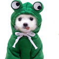 Cute Green Frog Dog Sweater - Hooded Pet Costume for All Seasons-My Little Pet