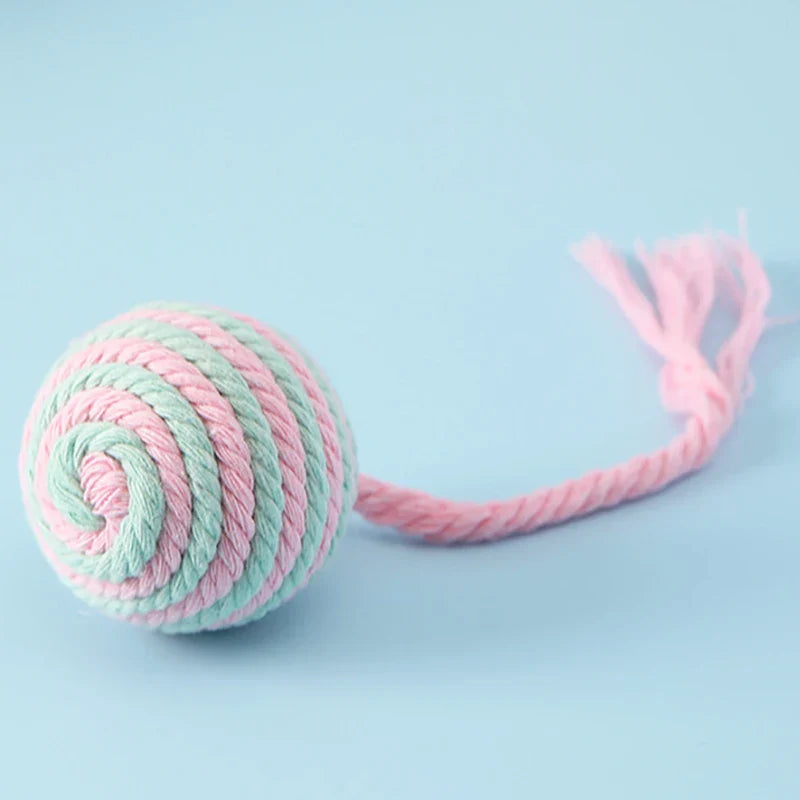 Colorful Cotton Rope Ball Toy for Cats and Dogs-My Little Pet