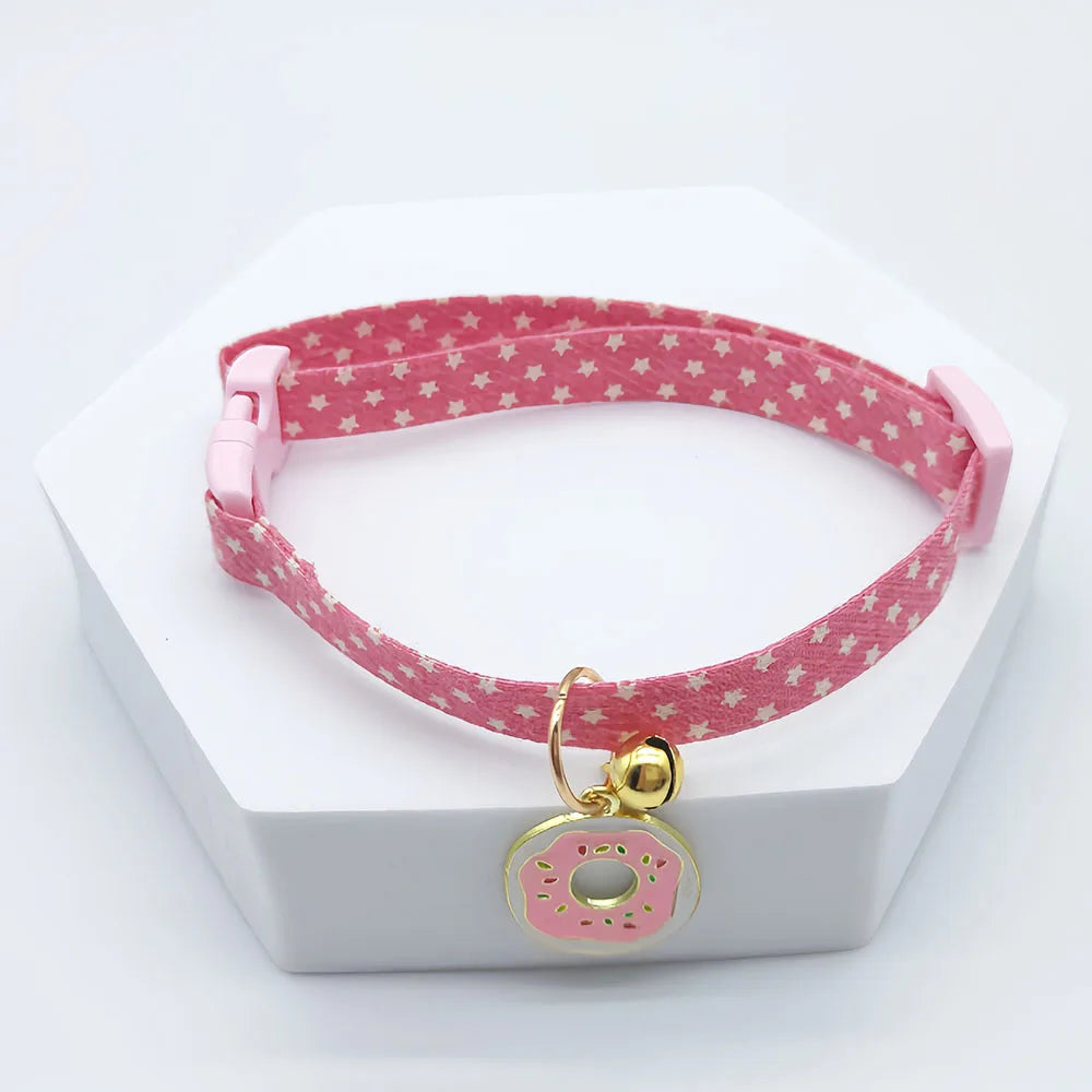 Adjustable Pet Collar with Bell and Pendant-My Little Pet