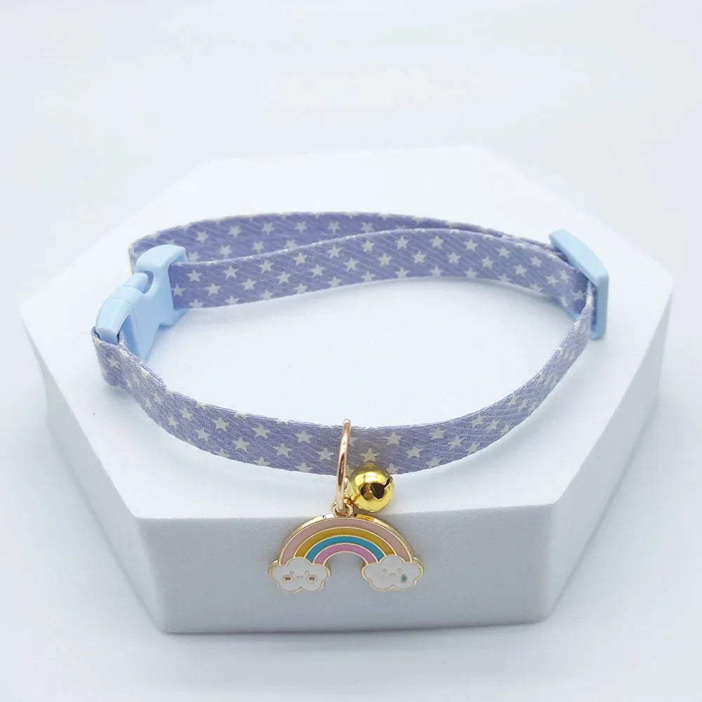 Adjustable Pet Collar with Bell and Pendant-My Little Pet