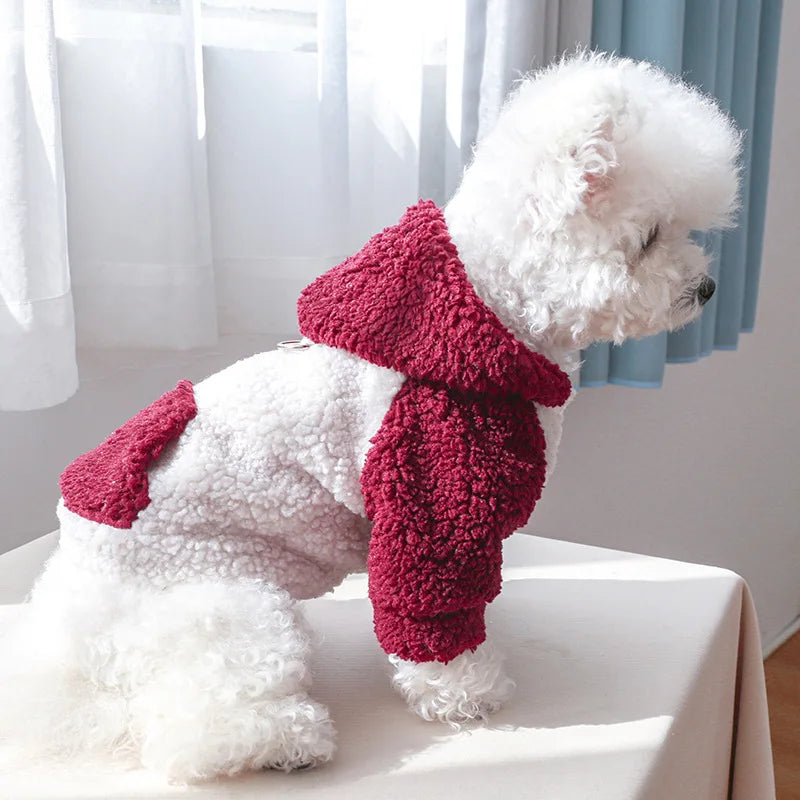 Cozy Berber Fleece Hooded Sweater for Small Dogs-My Little Pet