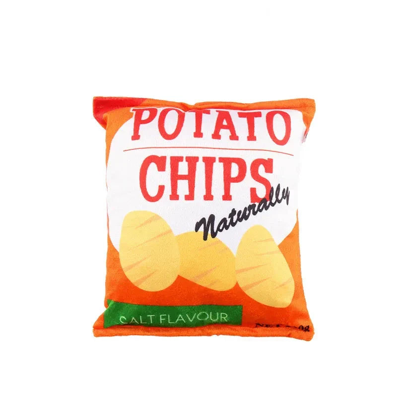 Crunchy Crisps Plush Dog Toys with Squeaker for Small to Medium Pets-My Little Pet