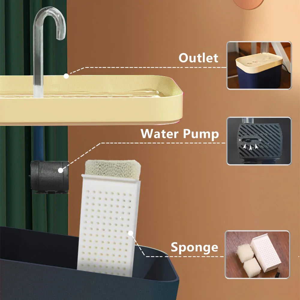 1.5L Automatic Cat Water Fountain - USB Powered, Silent Pet Drinker with Water Filter-My Little Pet