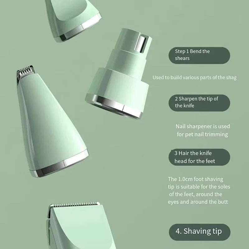 Cordless 4-In-1 Dog Grooming Clippers Set-My Little Pet