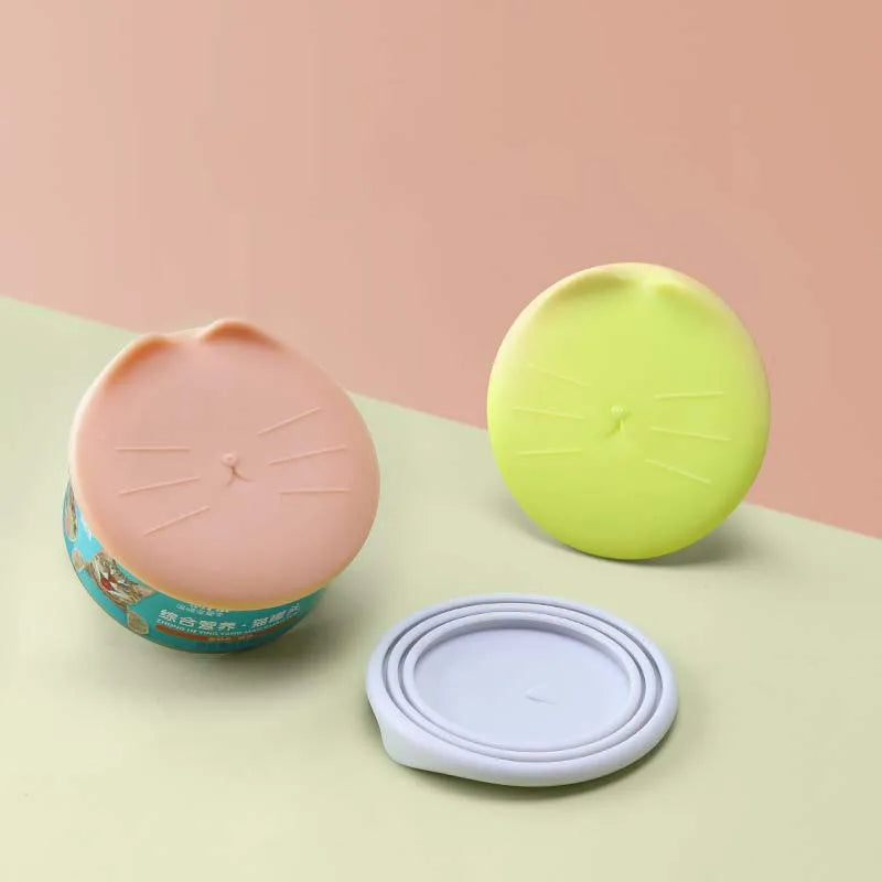 Silicone Pet Food Can Lid with Integrated Spoon-My Little Pet