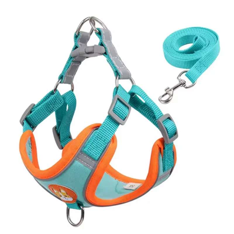 Adjustable Dog Harness & Leash Set – Reflective Vest for Small to Medium Dogs - My Little Pet