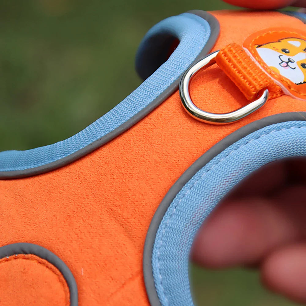 Adjustable Dog Harness & Leash Set – Reflective Vest for Small to Medium Dogs - My Little Pet