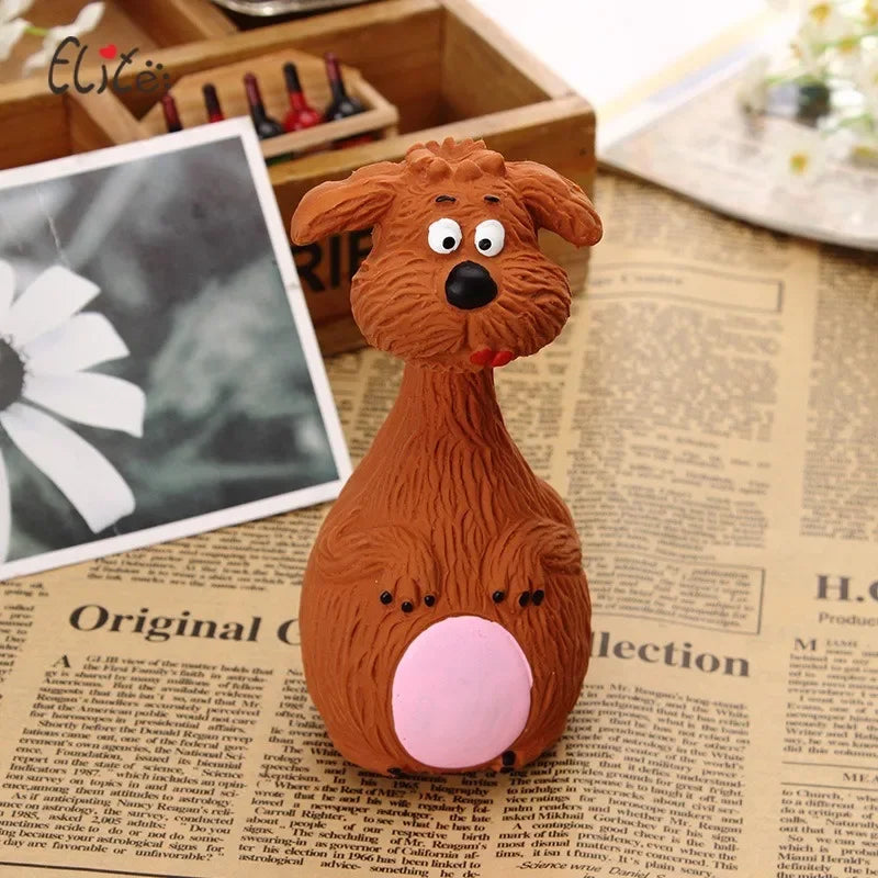 Cute Cartoon Shape Rubber Dog Voice Toy – Teeth Grinding & Training Sound Toy-My Little Pet