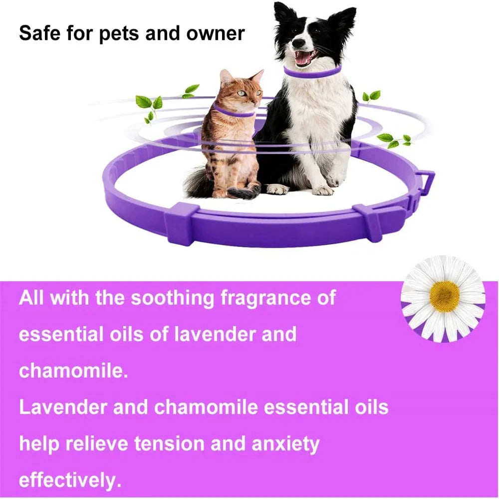 Adjustable Calming Collar for Cats and Dogs - Natural Anxiety Relief with Essential Oils-My Little Pet
