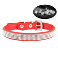 Elegant Rhinestone Leather Pet Collar-My Little Pet